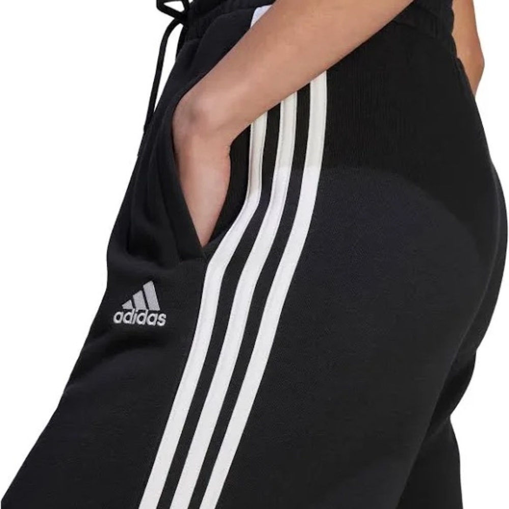 Adidas Women's Essentials 3-Stripes Wide Sportswear Pants - Picture 3 of 11